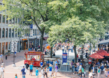 Faneuil Hall Marketplace is Boston’s oldest outdoor market open every day from dawn to dusk. Made up of three historic buildings, this vibrant market offers up everything from fresh produce and fish to beautiful blooms grown in the heart of the city. at Faneuil Hall Marketplace