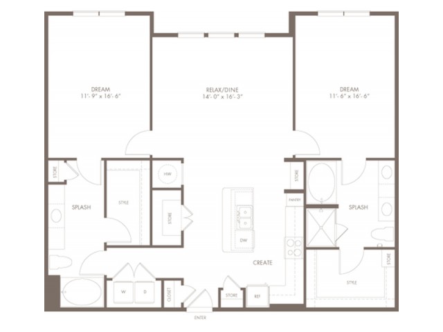 2 Bed 2 Bath Apartment In Houston Tx Modera Flats