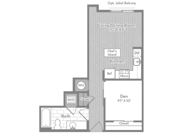 1 Bed 1 Bath Apartment In Alexandria Va Modera Tempo