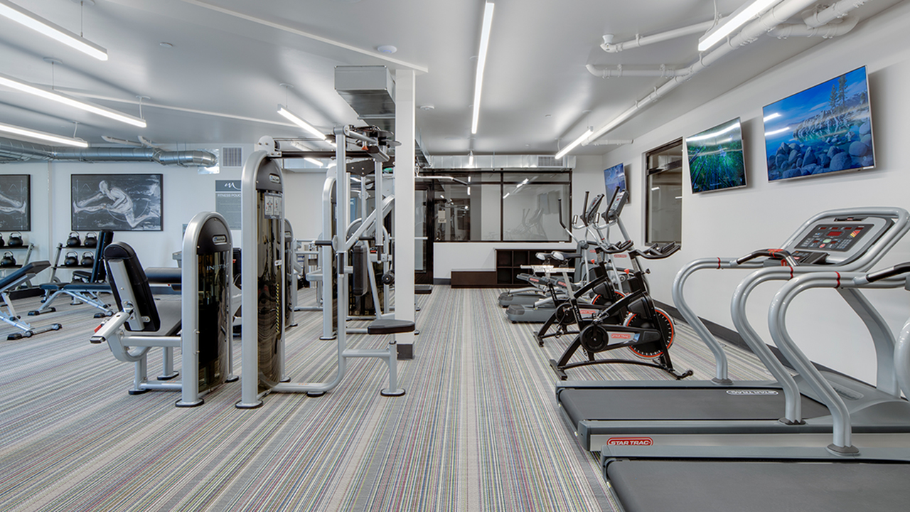 Club-quality fitness studio with machines and cardio