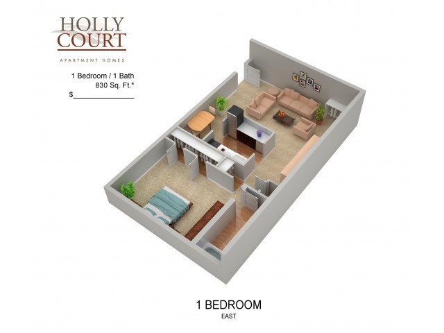 Floor Plan 19 | Pitman Apartments | Holly Court