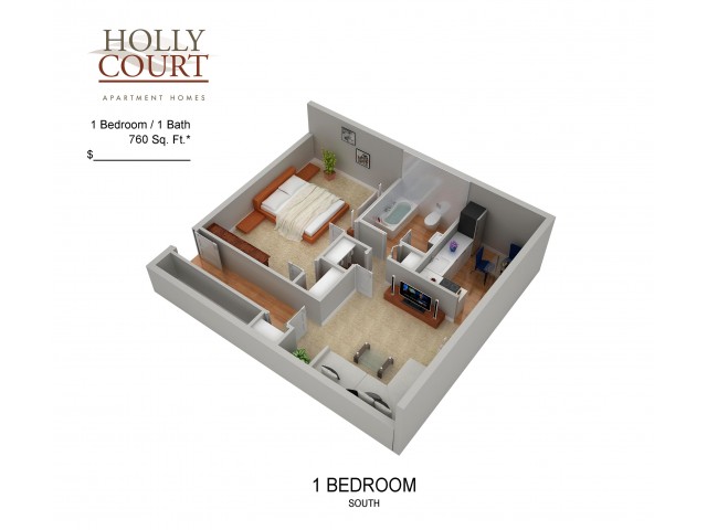 Floor Plan 23 | Apartments In Pitman New Jersey | Holly Court