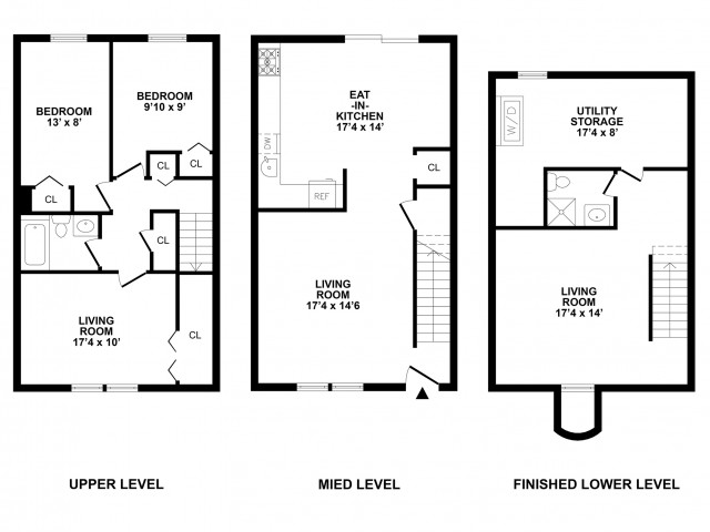 4 Bedroom Floor Plan | Luxury APArtments In Bethlehem PA | River Pointe