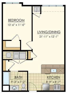 1 Bedroom 1 Bath