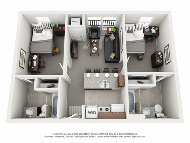 1 - 4 Bed Apartments - Check Availability | The Courtyards Apartments