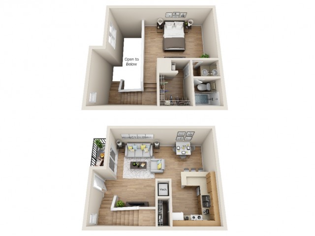 Cordell 2 Bedroom Apartment Floor Plan