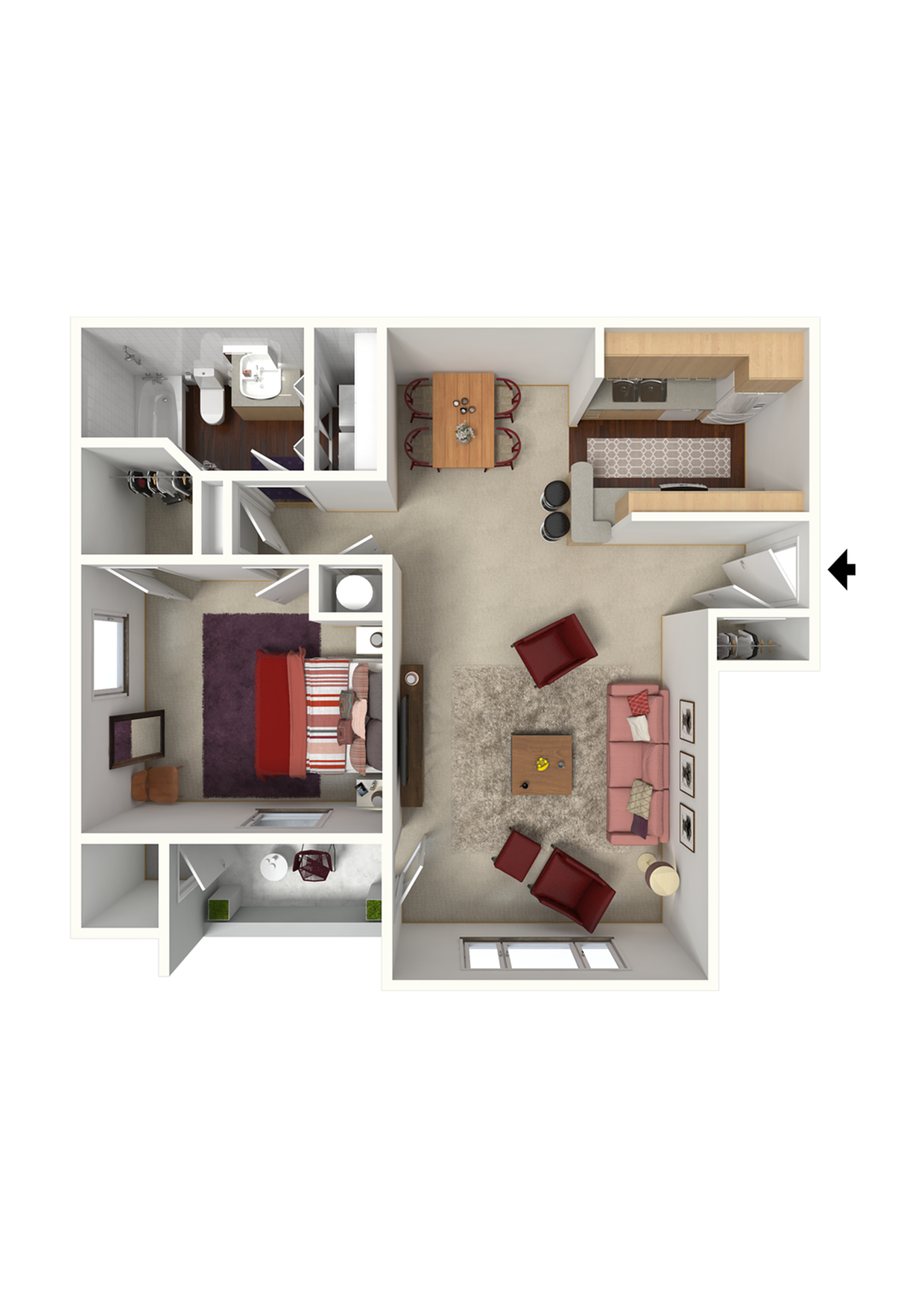 1 Bed 1 Bath Apartment In Mobile Al Timber Ridge Apartments