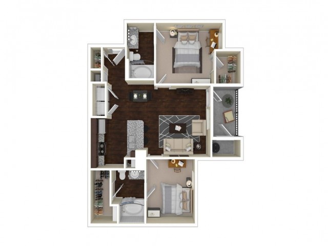B2 | 2 bed 2 bath | from 860 square feet