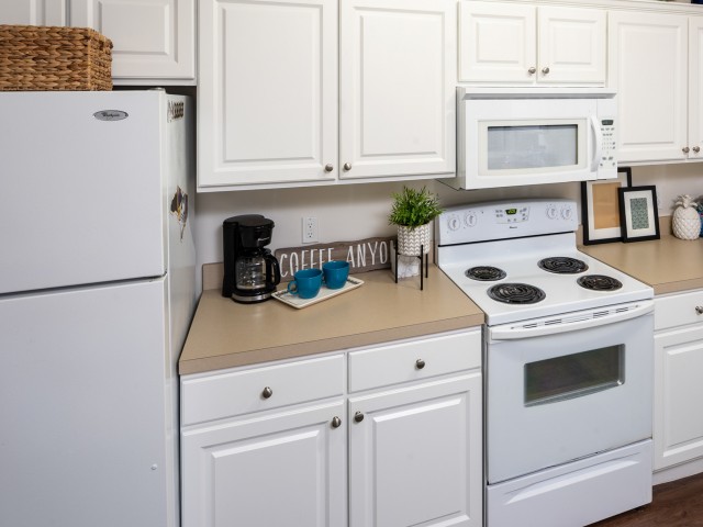 appliances in kitchen including refrigerator