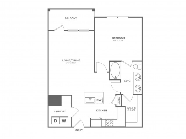 The Lubbock | 1 bed 1 bath | from 805 square feet