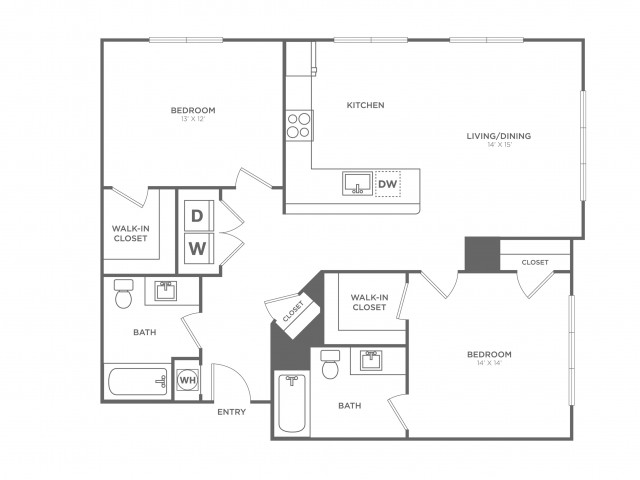 Cypress West | 2 bed 2 bath | from 1118 square feet