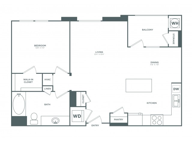 The Huntington | 1 bed 1 bath | from 841 square feet