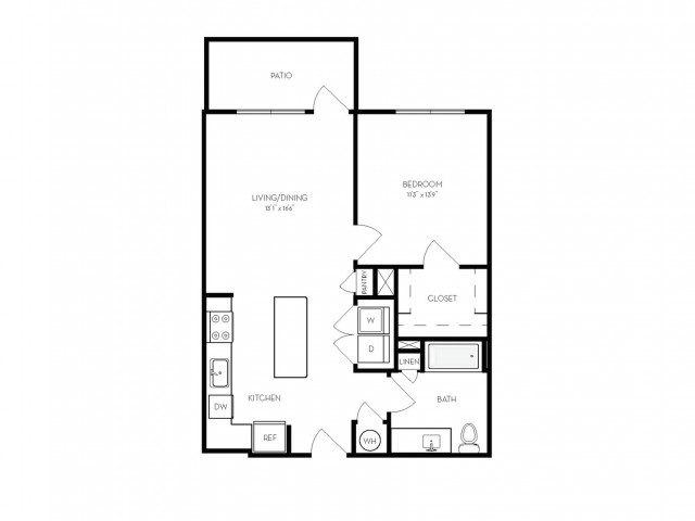 A6 | 1 bed 1 bath | from 745 square feet