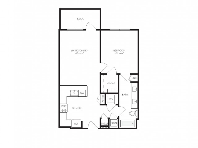 A2 | 1 bed 1 bath | from 715 square feet