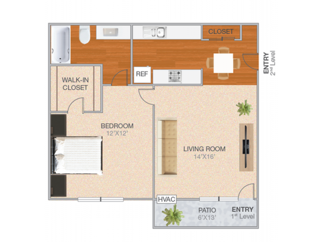 Shasta | 1 bed 1 bath | from 654 square feet