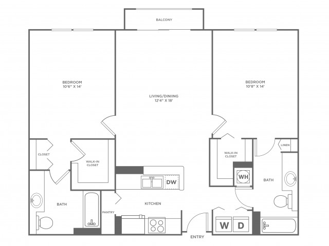 Moon - Platinum | 2 bed 2 bath | from 1120 square feet