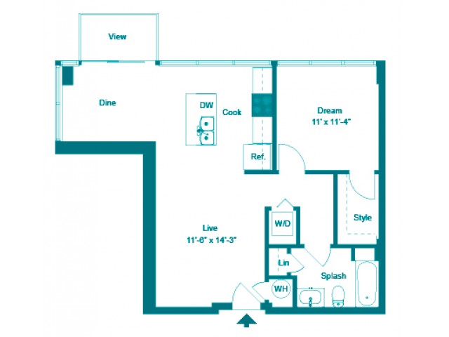Steel | 1 bed 1 bath | from 751 square feet