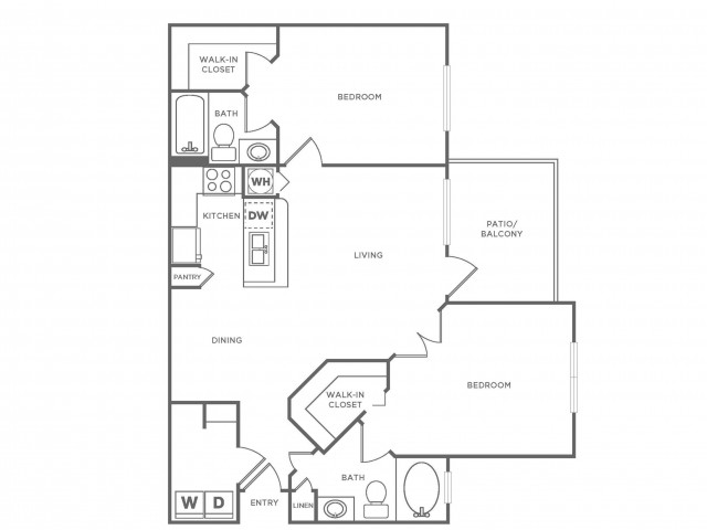 B1 Standard | 2 bed 2 bath | from 1090 square feet