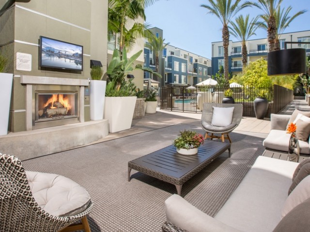 Outdoor Lounge + Fireplace