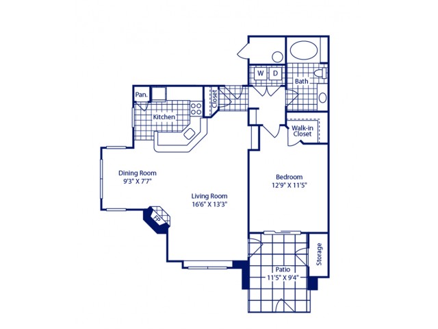 1B Floor Plan