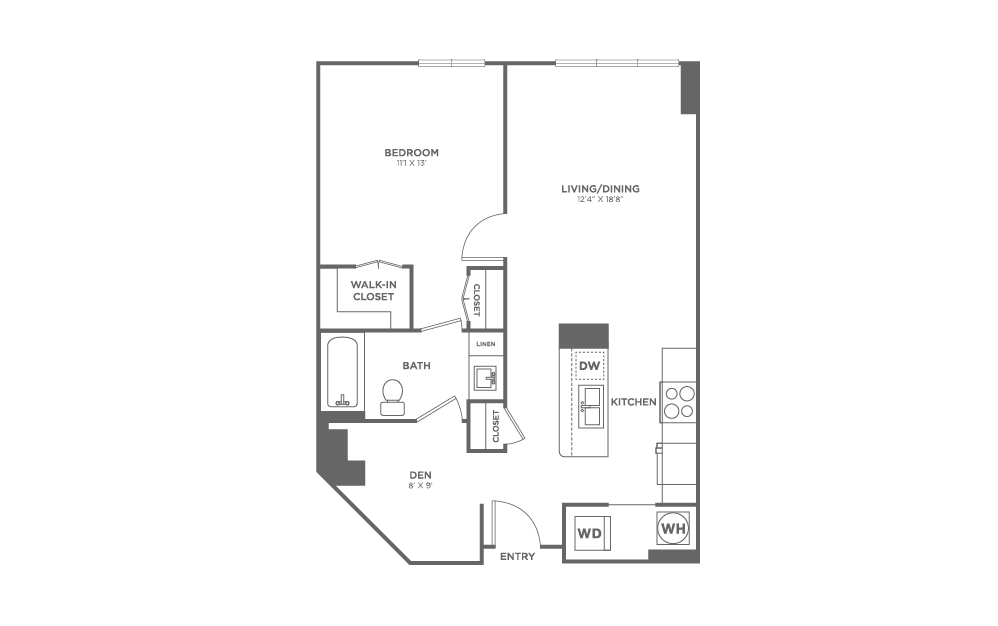 A14 | 1 bed 1 bath | from 799 square feet