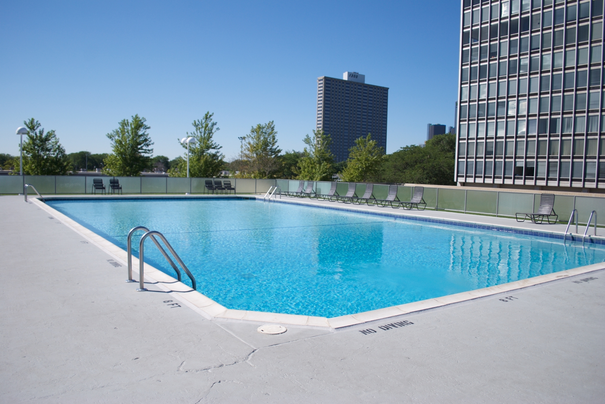 Image of Outdoor heated swimming pool for Lafayette Towers