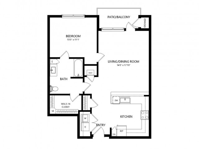 A6HC | 1 bed 1 bath | from 847 square feet