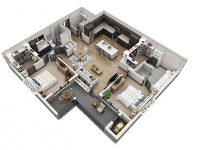 2 Bed Apartment Overture Arboretum 60 Active Adult Apartment Home