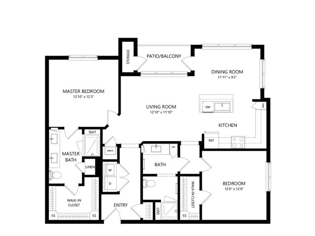 B2CZ | 2 bed 2 bath | from 1189 square feet