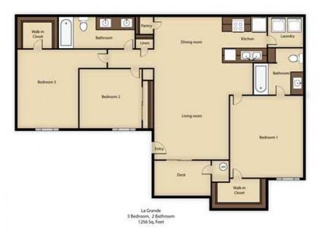 3 Bed Apartment Orchard Park Apartments