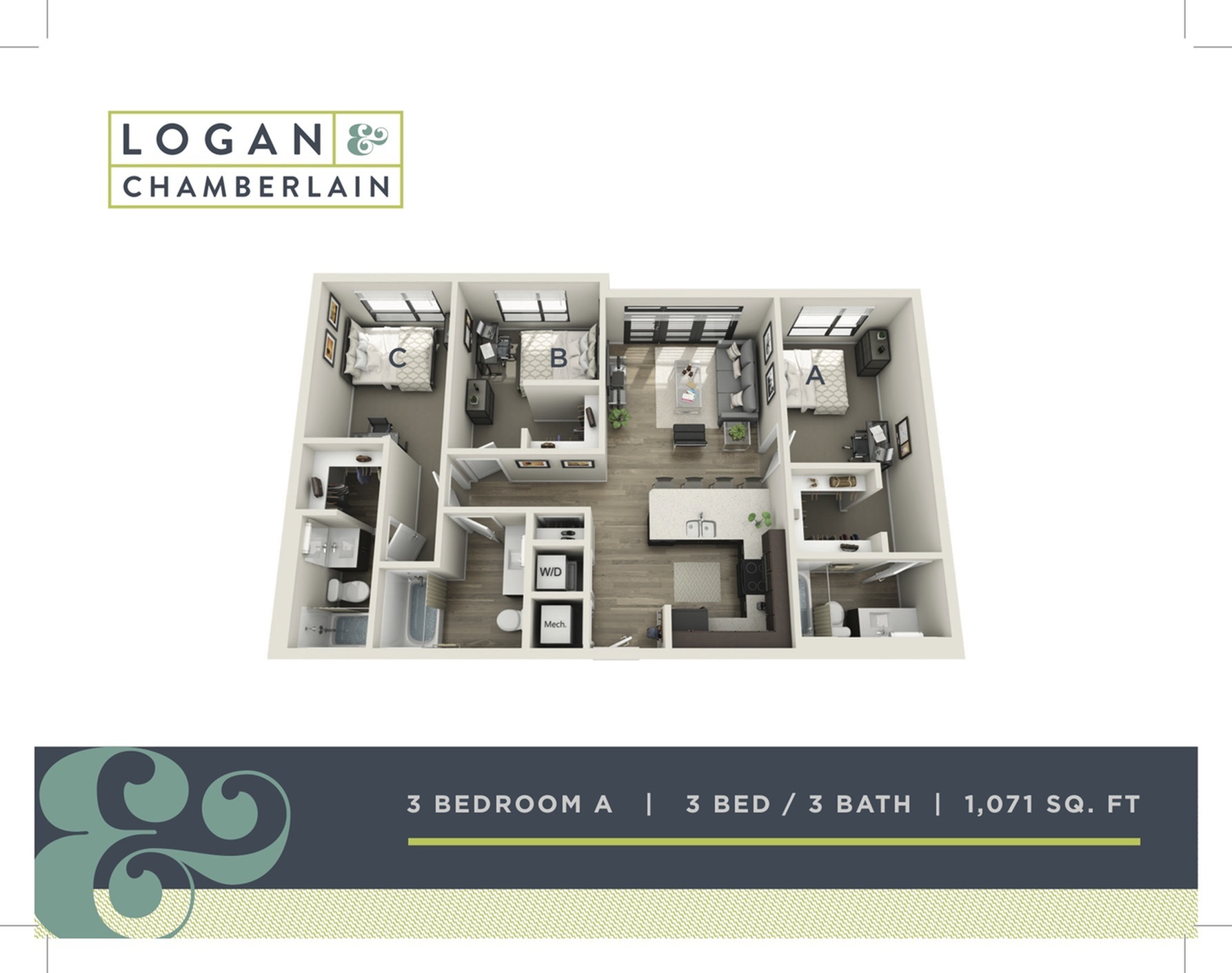 Floor Plans Logan & Chamberlain NCSU OffCampus Apartments