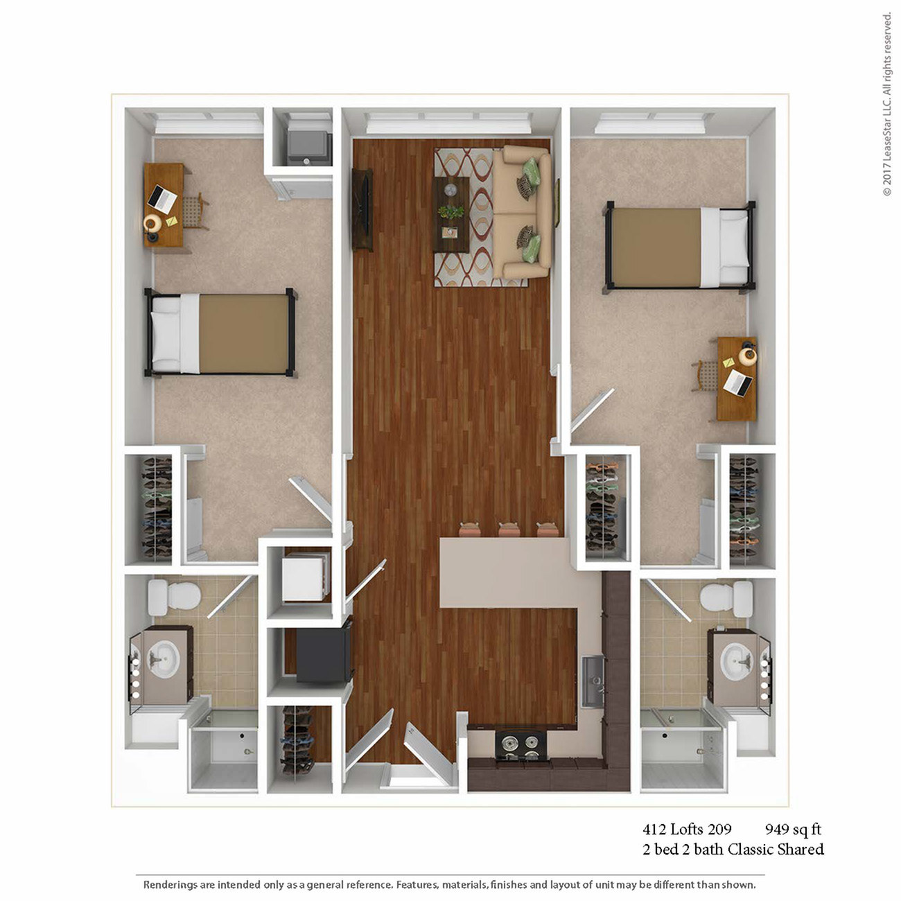 Studio 3 Bed Apartments Check Availability 412 Lofts [ 1300 x 1300 Pixel ]