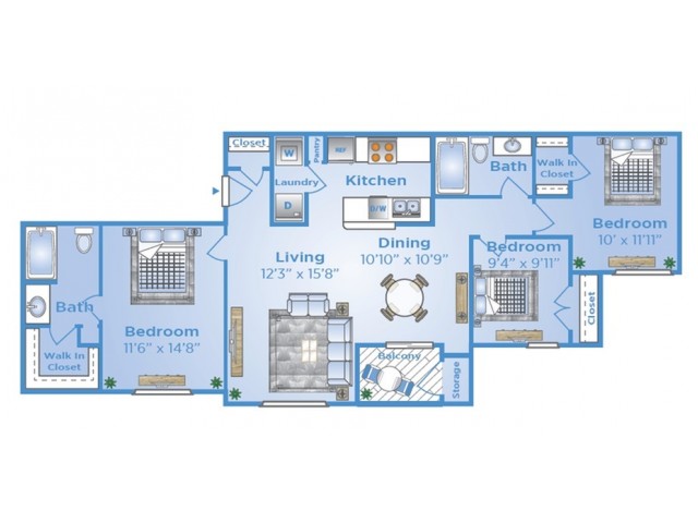 Richmond 3 Bed Apartment Advenir At The Preserve