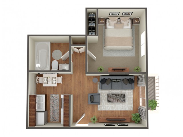 1 Bedroom Floor Plan | Apartments In Cherry Creek Colorado