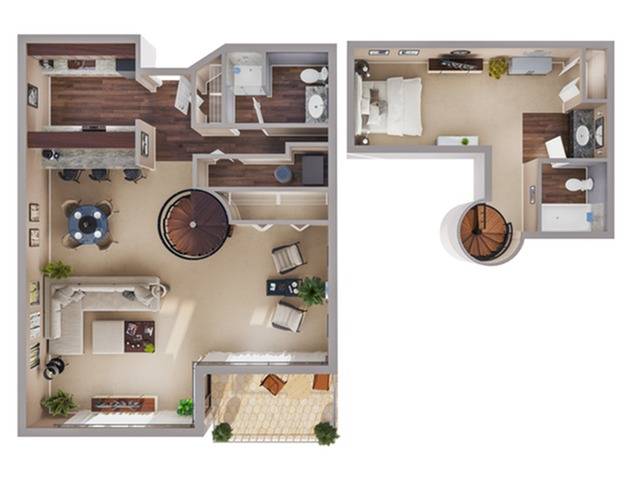 1 Bedroom Floor Plan | Apartments In Aurora Colorado | Advenir at Del Arte