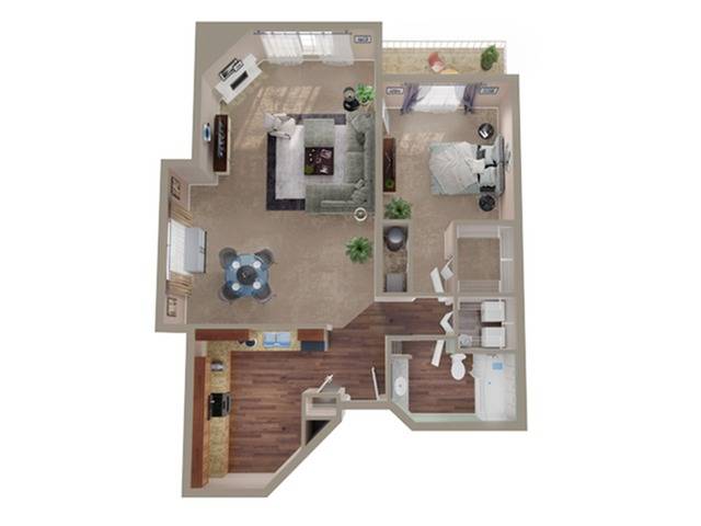 1 Bedroom Floor Plan | Apartments In Aurora Colorado | Advenir at Del Arte
