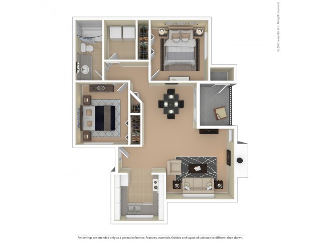 Two Bedroom One Bath 2 Bed Apartment Riverpointe Apartments