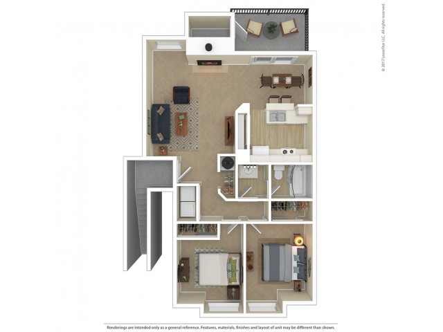2 Bedroom Floor Plan | Apartments For Rent In Tacoma, WA | Beaumont Grand Apartment Homes