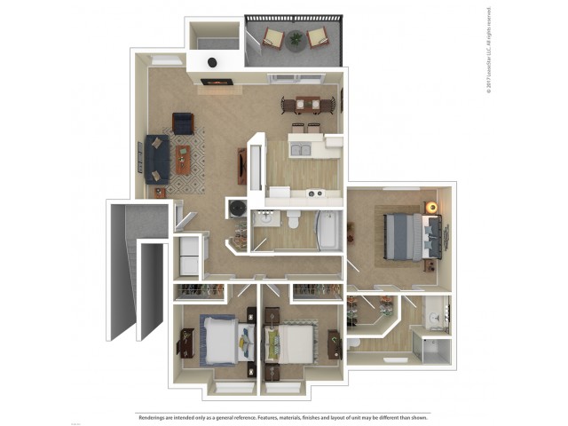 3 Bedroom Floor Plan | Apartments For Rent In Tacoma, WA | Beaumont Grand Apartment Homes