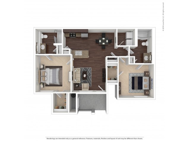 Two Bedroom Two Bath B1 | 2 Bed Apartment | The Edge at Traverse Pointe