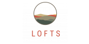 Lofts at 7100 Apartments Logo with Sunset Logos and 7100 spelled out