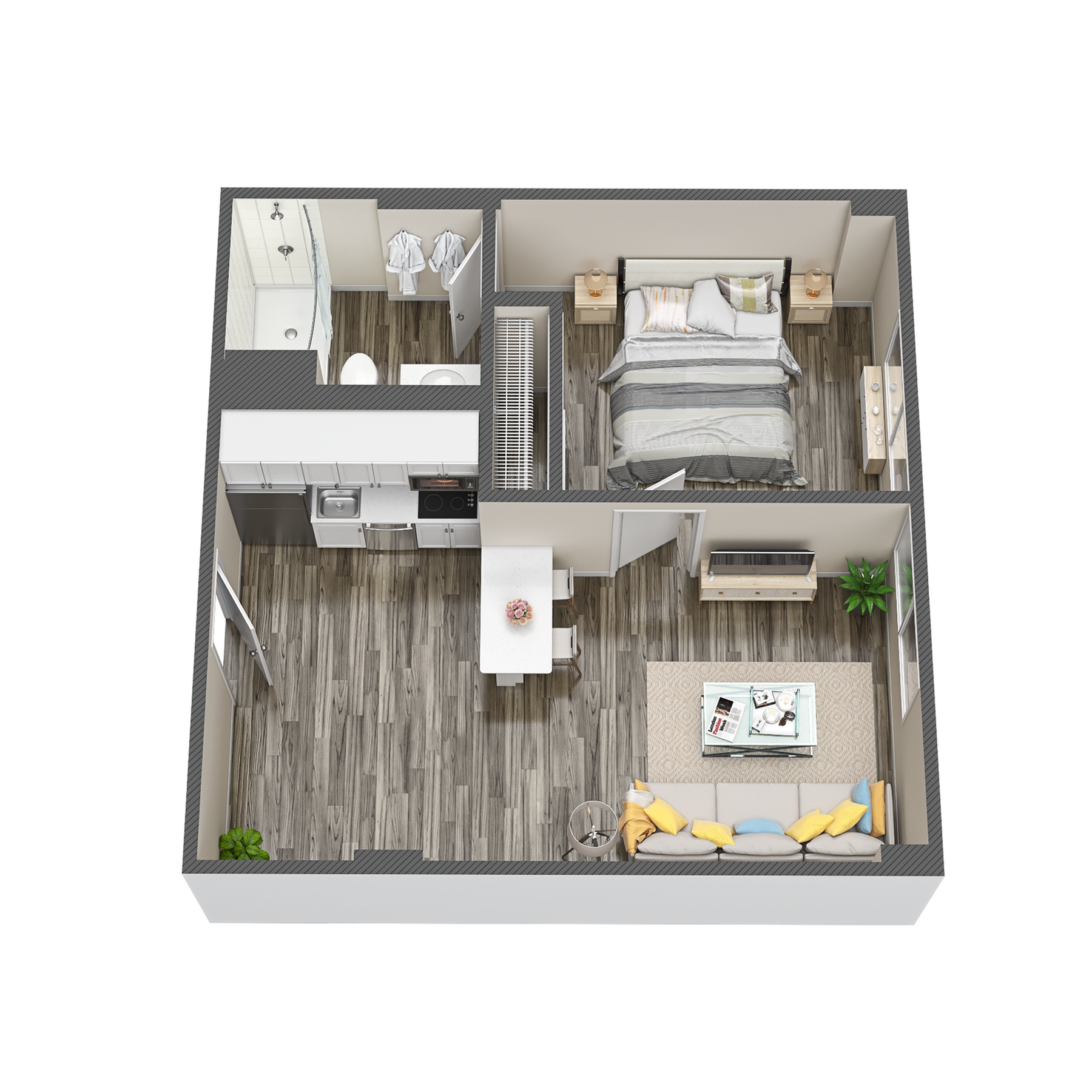 Modern Studio 1 2 Bedroom Apartments In St Petersburg Fl 1 Bedroom Bath West