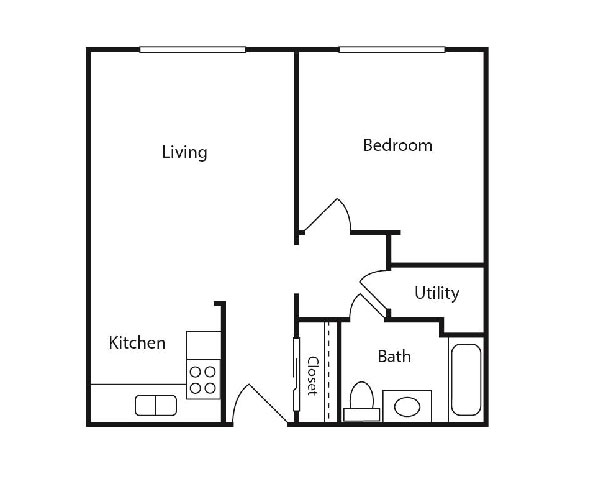 1 Bedroom 1 Bed Apartment 13 Twenty Four Kalamazoo