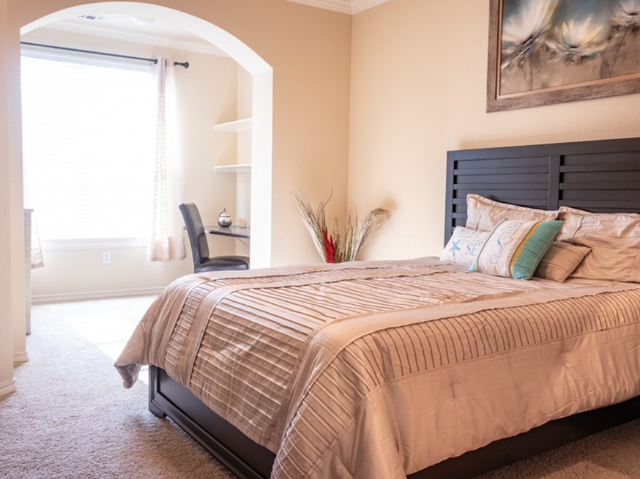 End your day in a cozy bedroom!