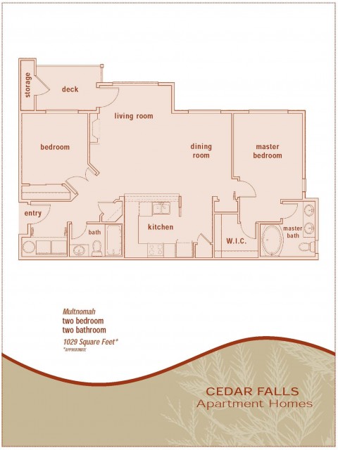 Multnomah 2 Bed Apartment Cedar Falls Apartment Homes