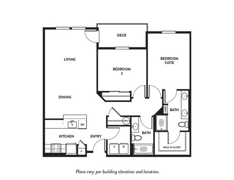 Floor Plan C3 - 2 Bedroom, 2 Bath