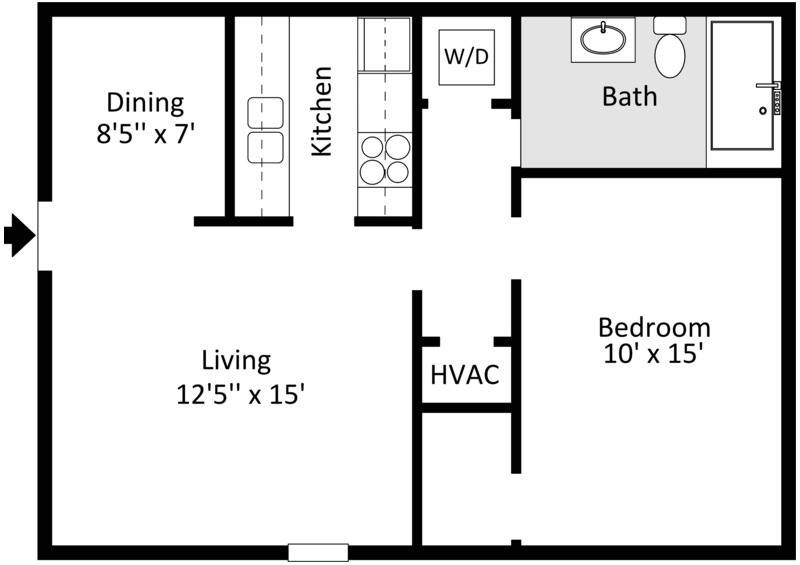 One Bedroom Apartments With Washer And Dryer Hookups Near Me at Helen