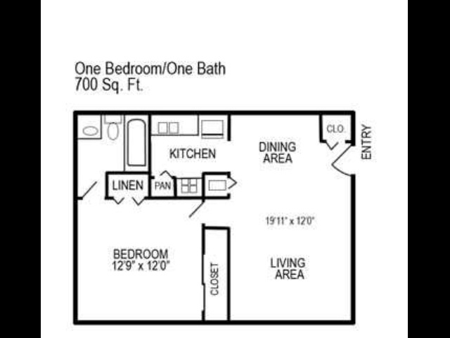 One Bedroom | 700 sqft