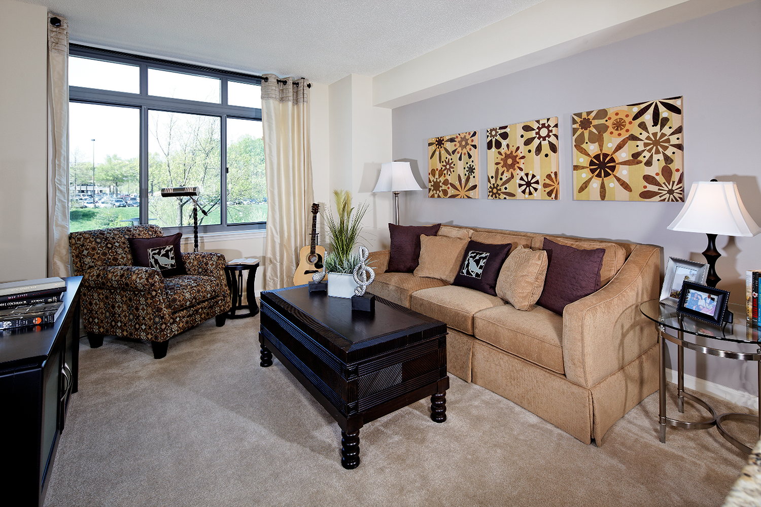 Photo of an apartment living room at Meridian at Grosvenor Station
