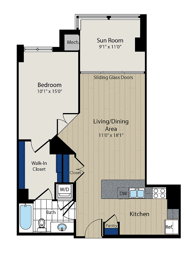 Floor Plan 2 | Meridian at Courthouse Commons 3